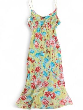 Vintage Two of Us Yellow Floral Cami Maxi Dress